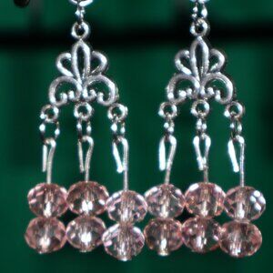 Handmade Clip-On Earrings - BREAST CANCER AWARENESS  - COT 44 - 45